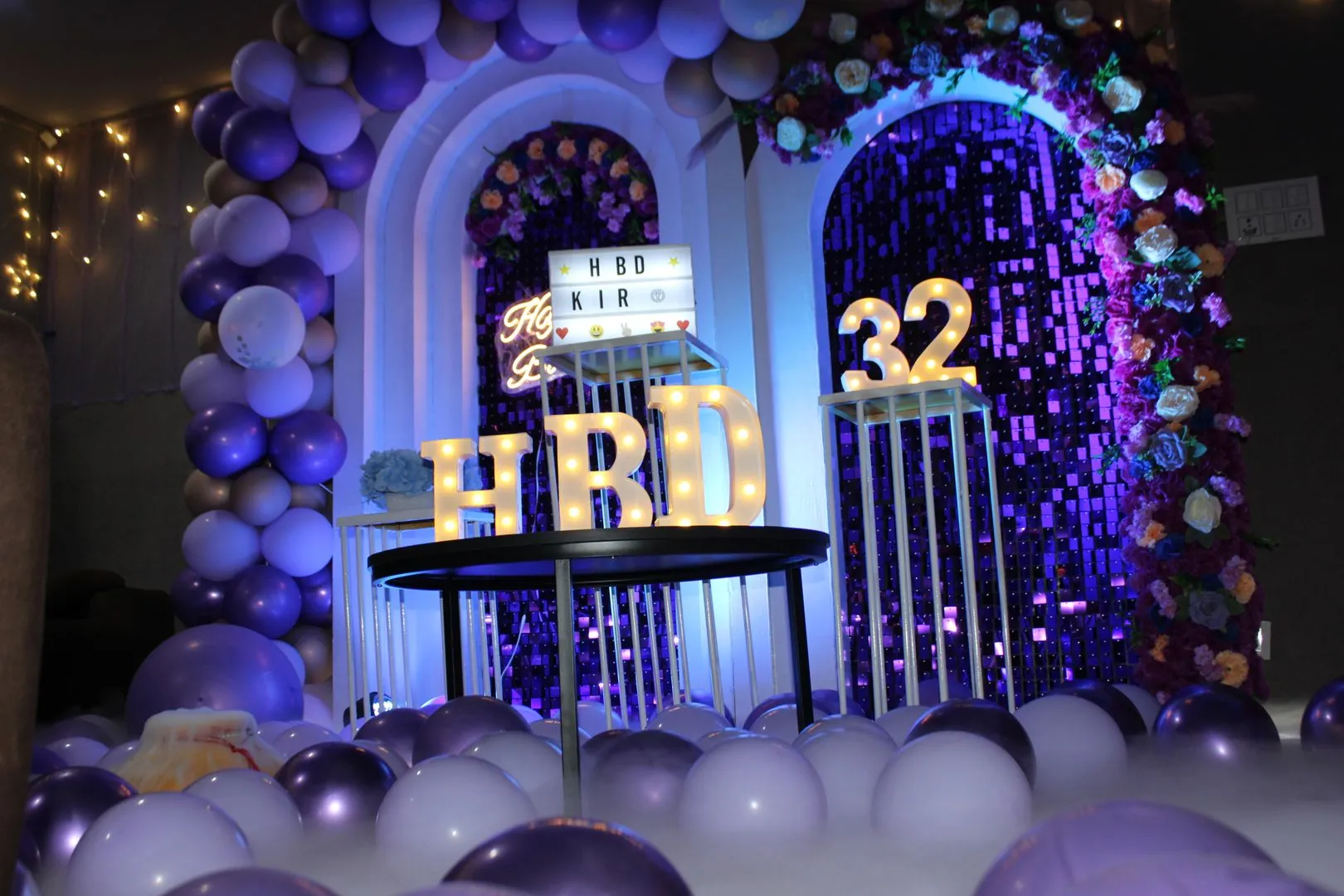 Birthday celebration setup